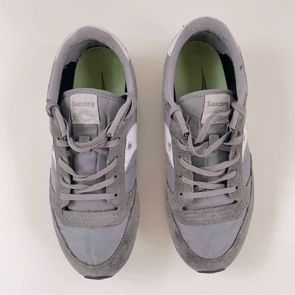 Saucony Youth Boys Grey Gray White Original Jazz Sneakers Big Kid Size 5 EU37 - Picture 4 of 8